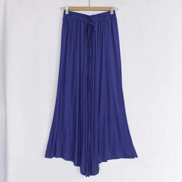 Korean Modal Plus Size Loose Casual Pants Thin Slimming Women Wide Leg Culottes
