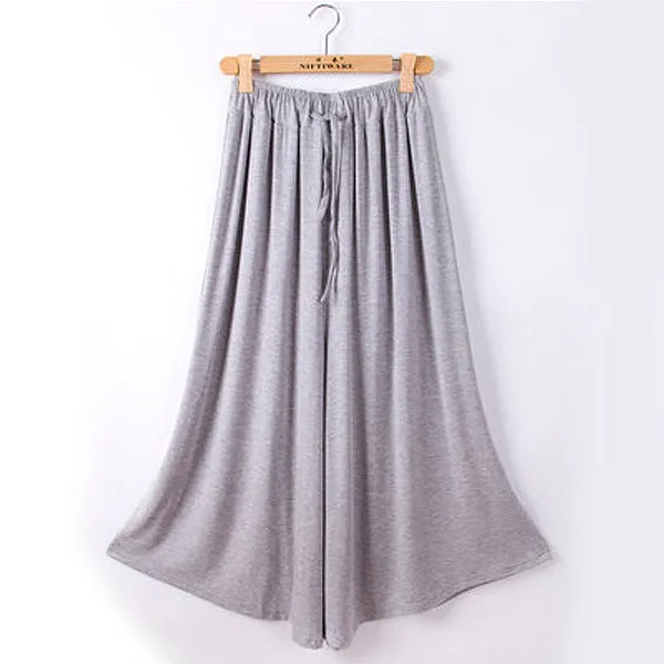 Korean Modal Plus Size Loose Casual Pants Thin Slimming Women Wide Leg Culottes