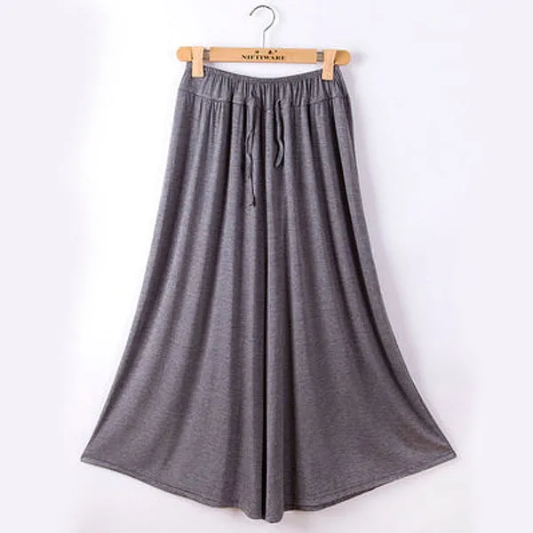 Korean Modal Plus Size Loose Casual Pants Thin Slimming Women Wide Leg Culottes