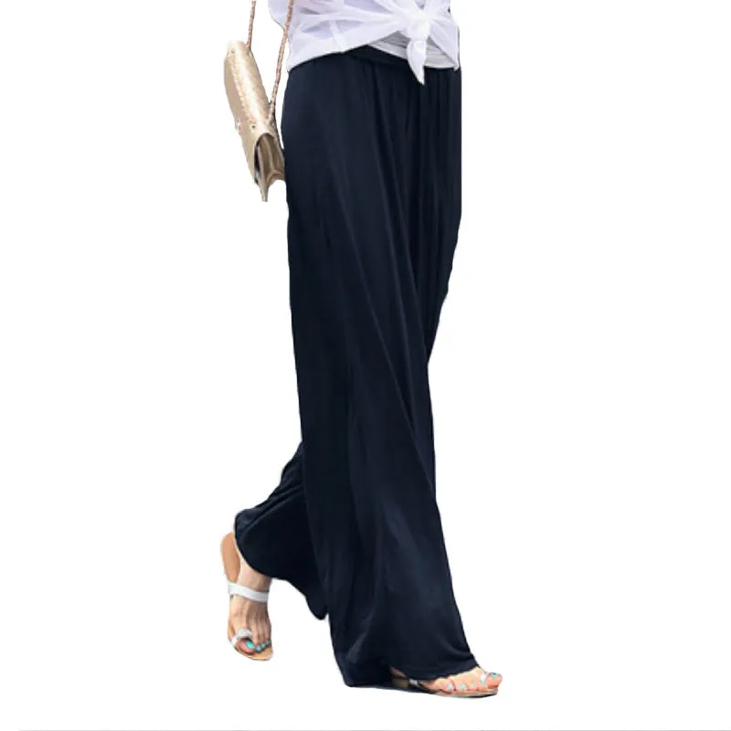 Korean Modal Plus Size Loose Casual Pants Thin Slimming Women Wide Leg Culottes