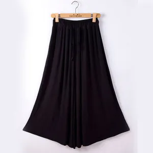 Korean Modal Plus Size Loose Casual Pants Thin Slimming Women Wide Leg Culottes
