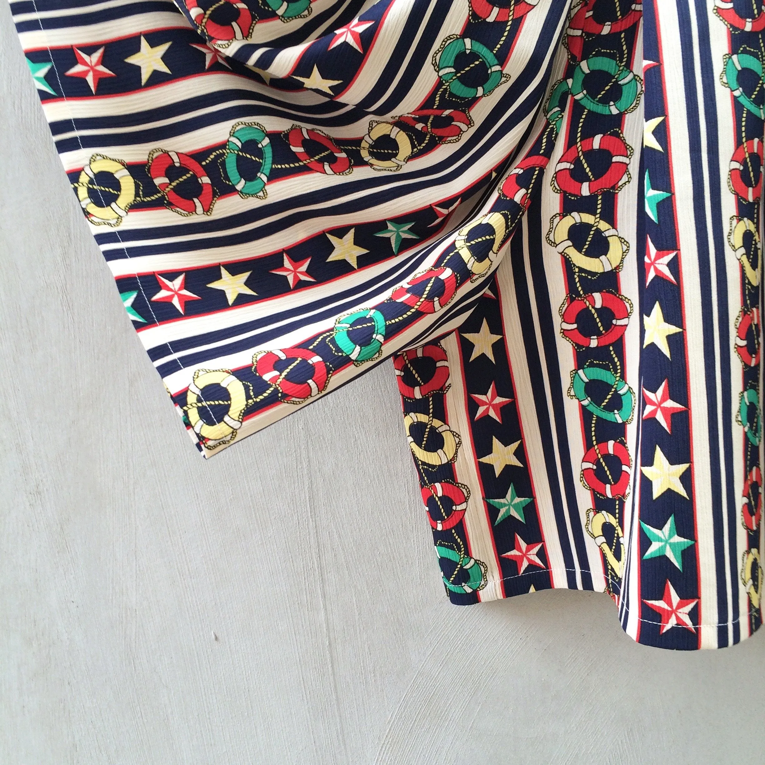 Life Savers | Vintage Nautical Life Buoys, Starts and Ropes Knots 1980s Summer Shorts