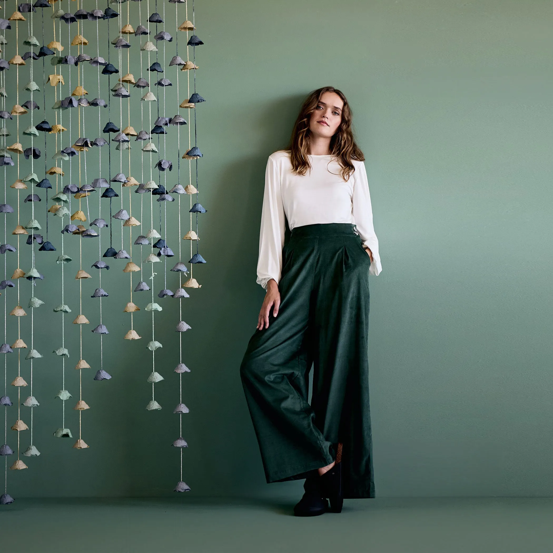 Long Culottes - Forest Cord