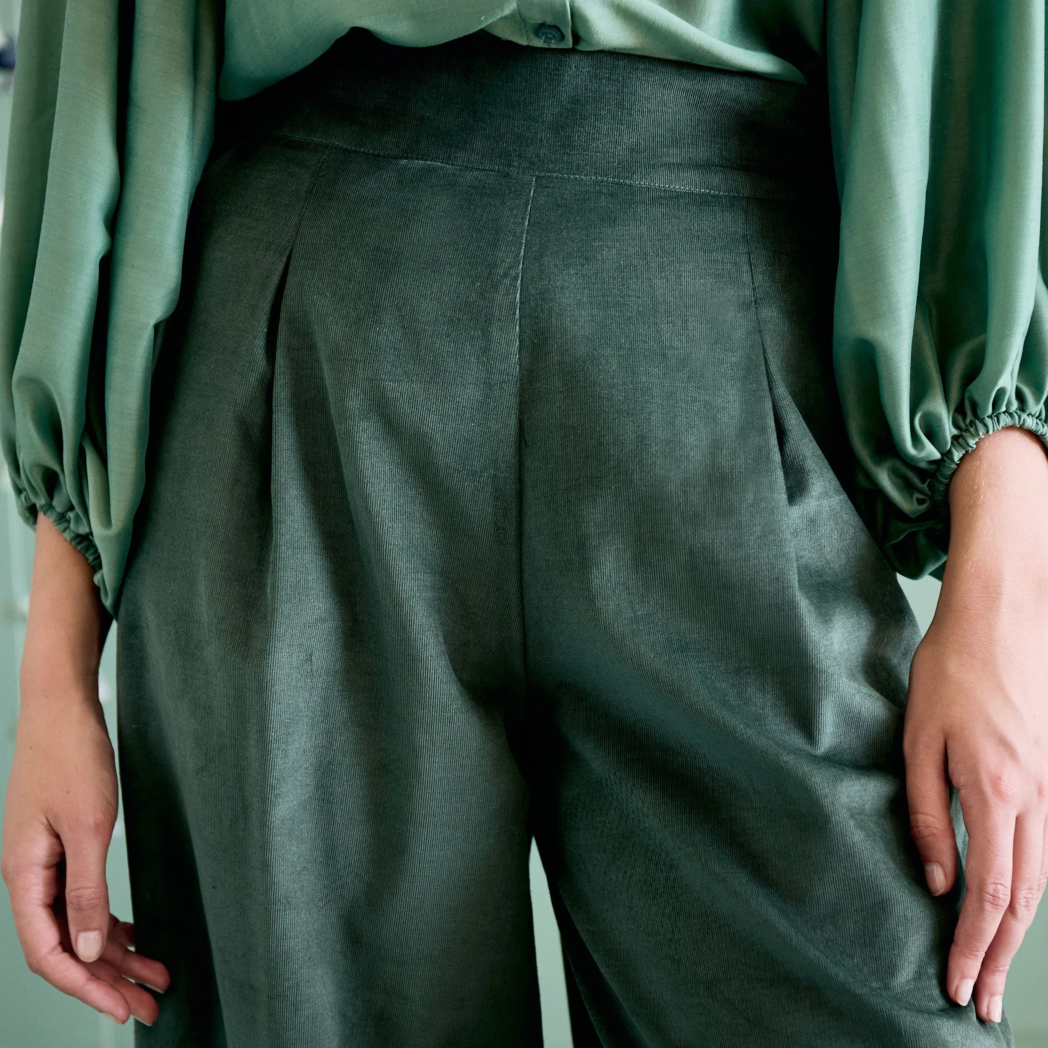 Long Culottes - Forest Cord