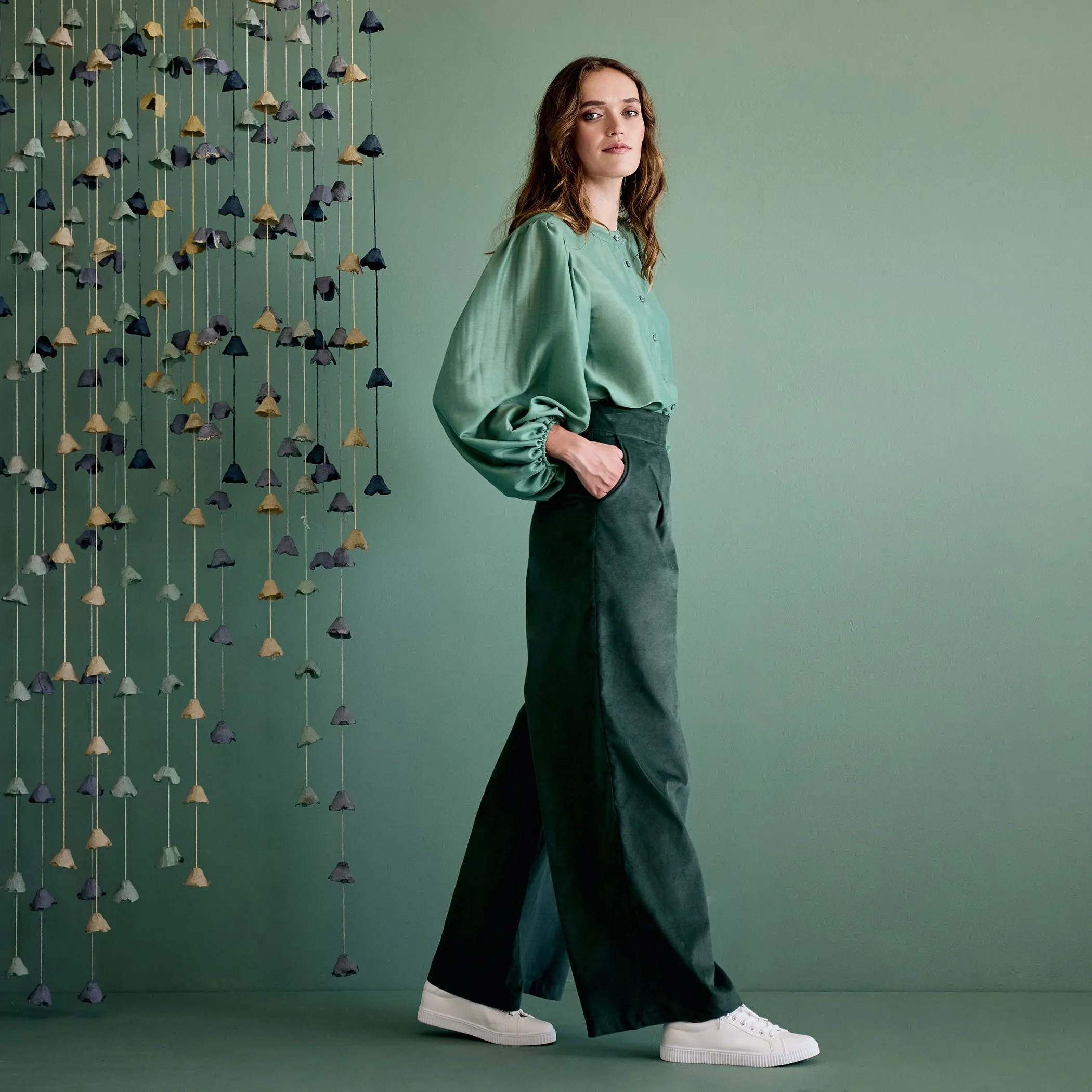 Long Culottes - Forest Cord