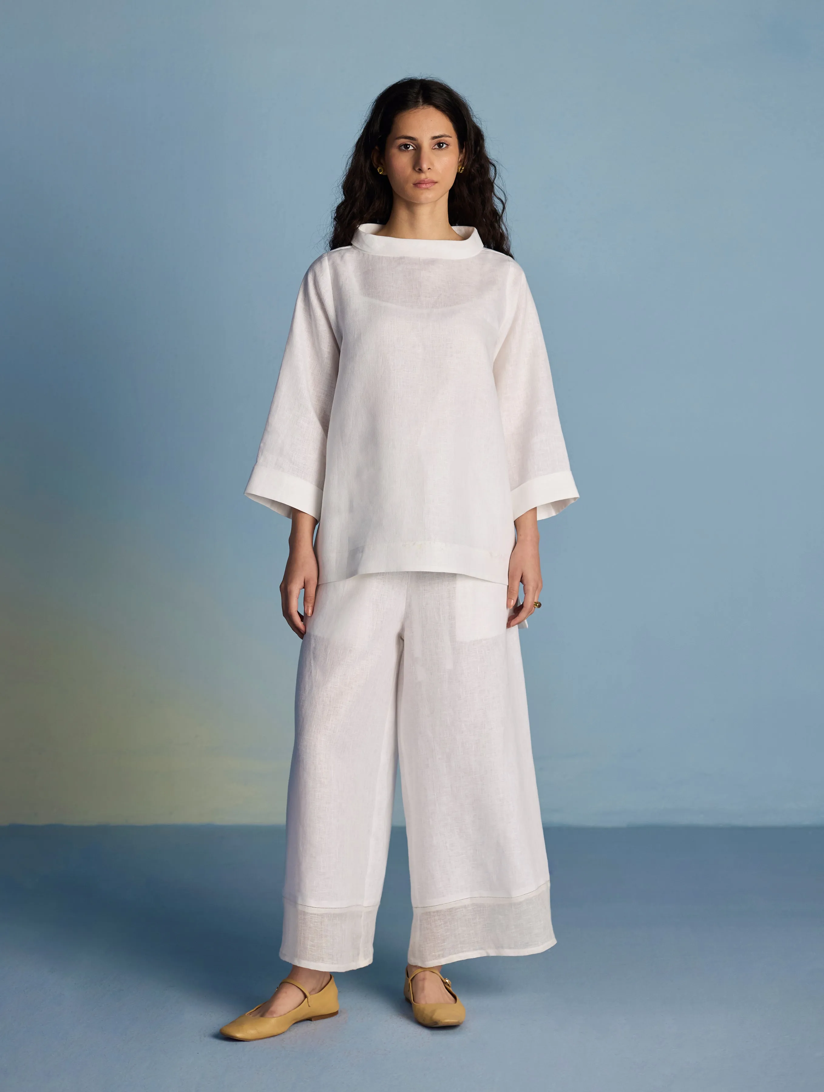 Mapa Linen Culottes - White