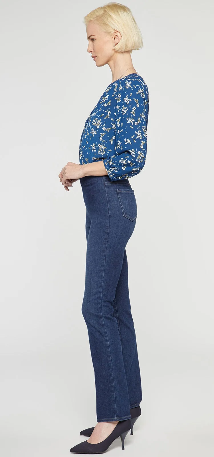 Marilyn Straight Pull-On Jeans Dark Blue SpanSpring™ Denim | Blue Star