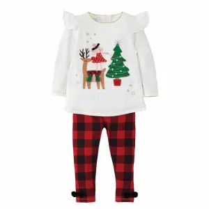Mud Pie Kids Alpine Village Reindeer Mouse Christmas Tunic Legging Set