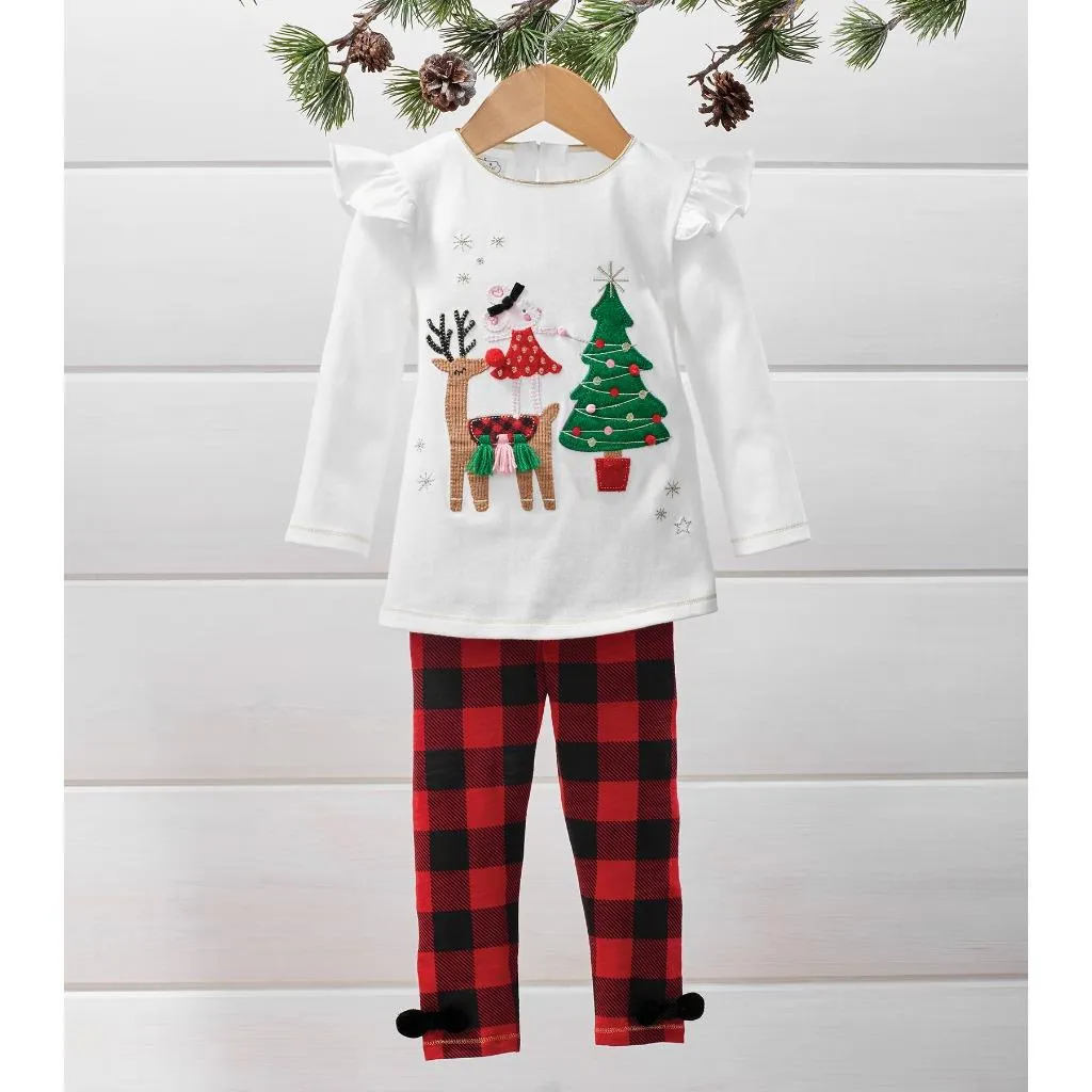 Mud Pie Kids Alpine Village Reindeer Mouse Christmas Tunic Legging Set