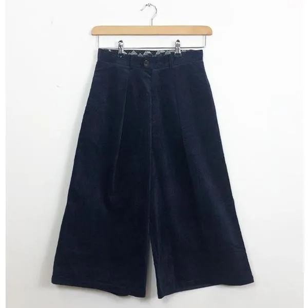 Navy Corduroy Culottes