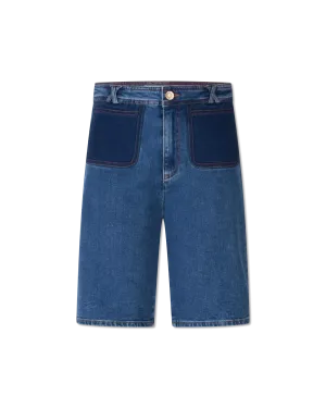 Organic Knee Length Denim Shorts