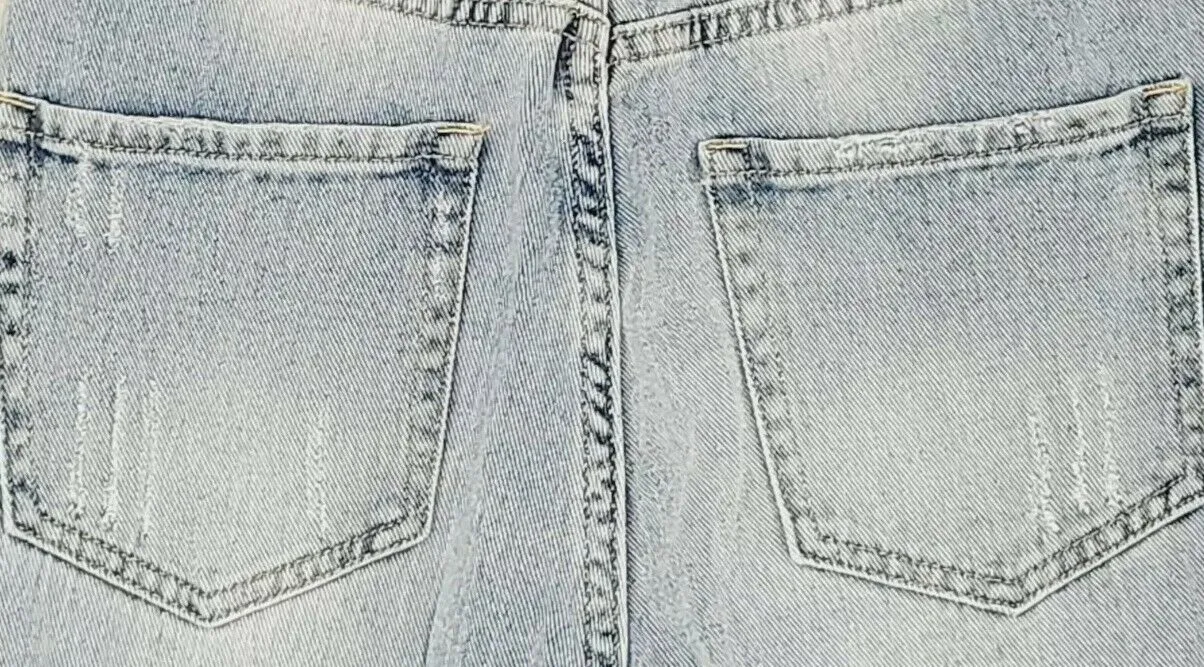 PacSun L.A. Women's Terra Blue High Rise Straight Distressed Jeans Size 26