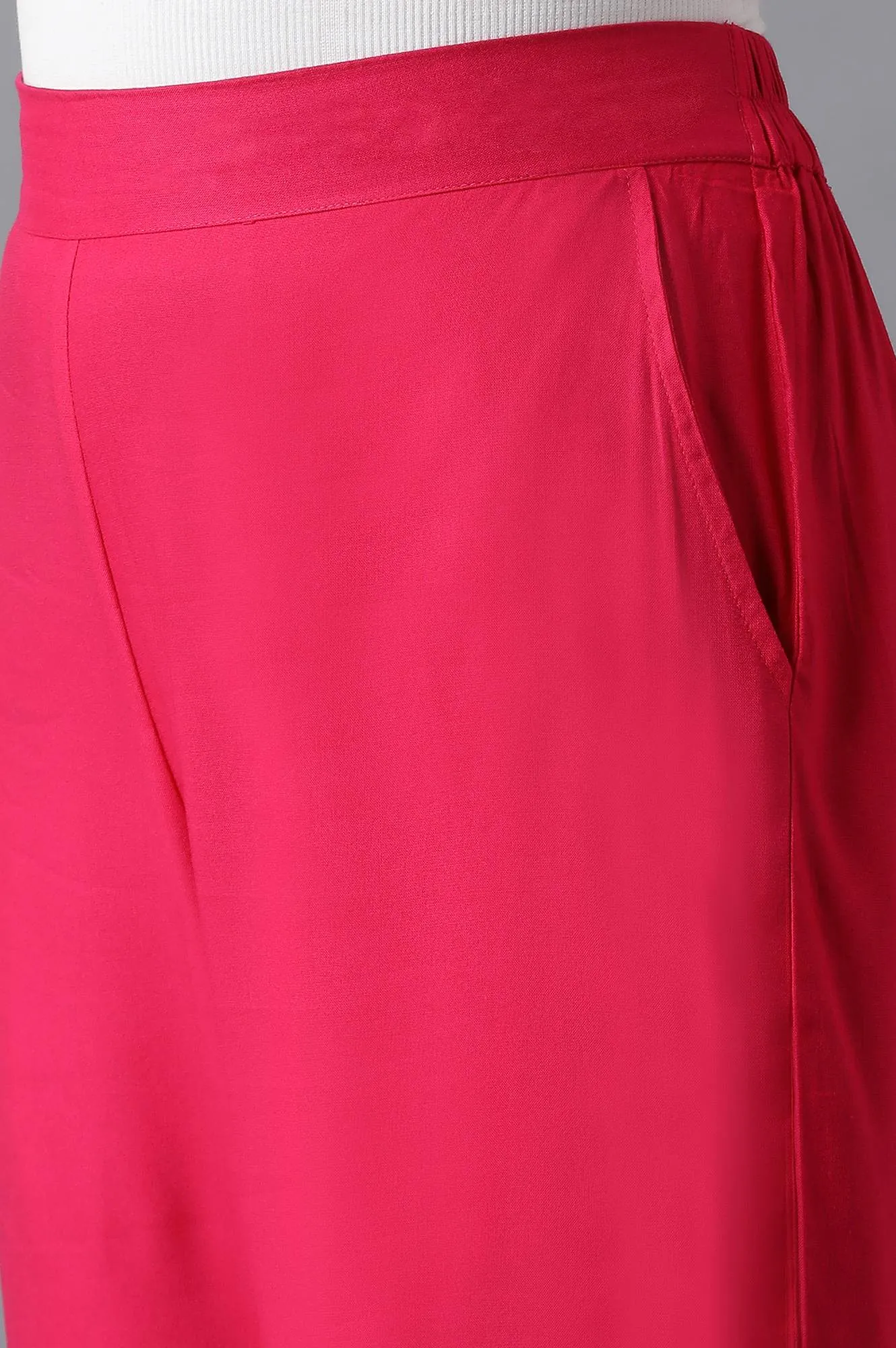 Pink solid culottes