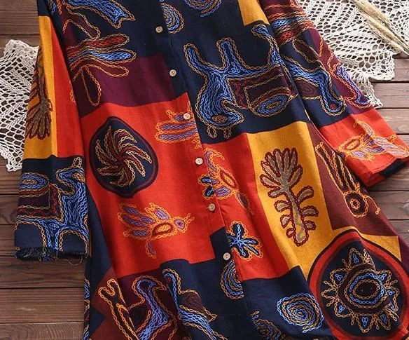 PopularWomen Printed Loose Bell Bottoms Casual Plus Size Culottes