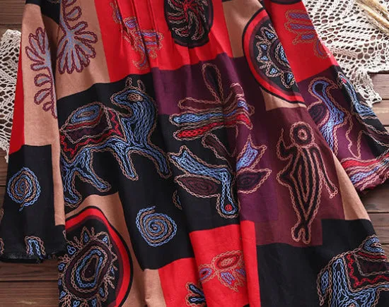 PopularWomen Printed Loose Bell Bottoms Casual Plus Size Culottes