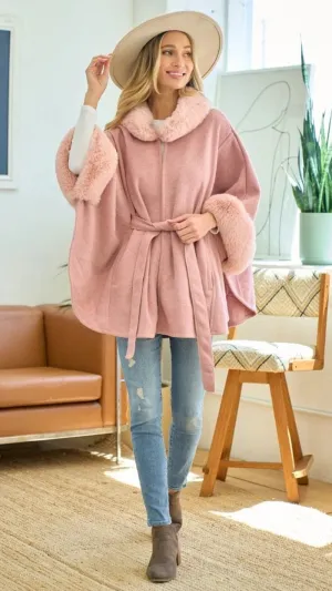 Premium Warm Ponchu With Heavy Furr GGR661