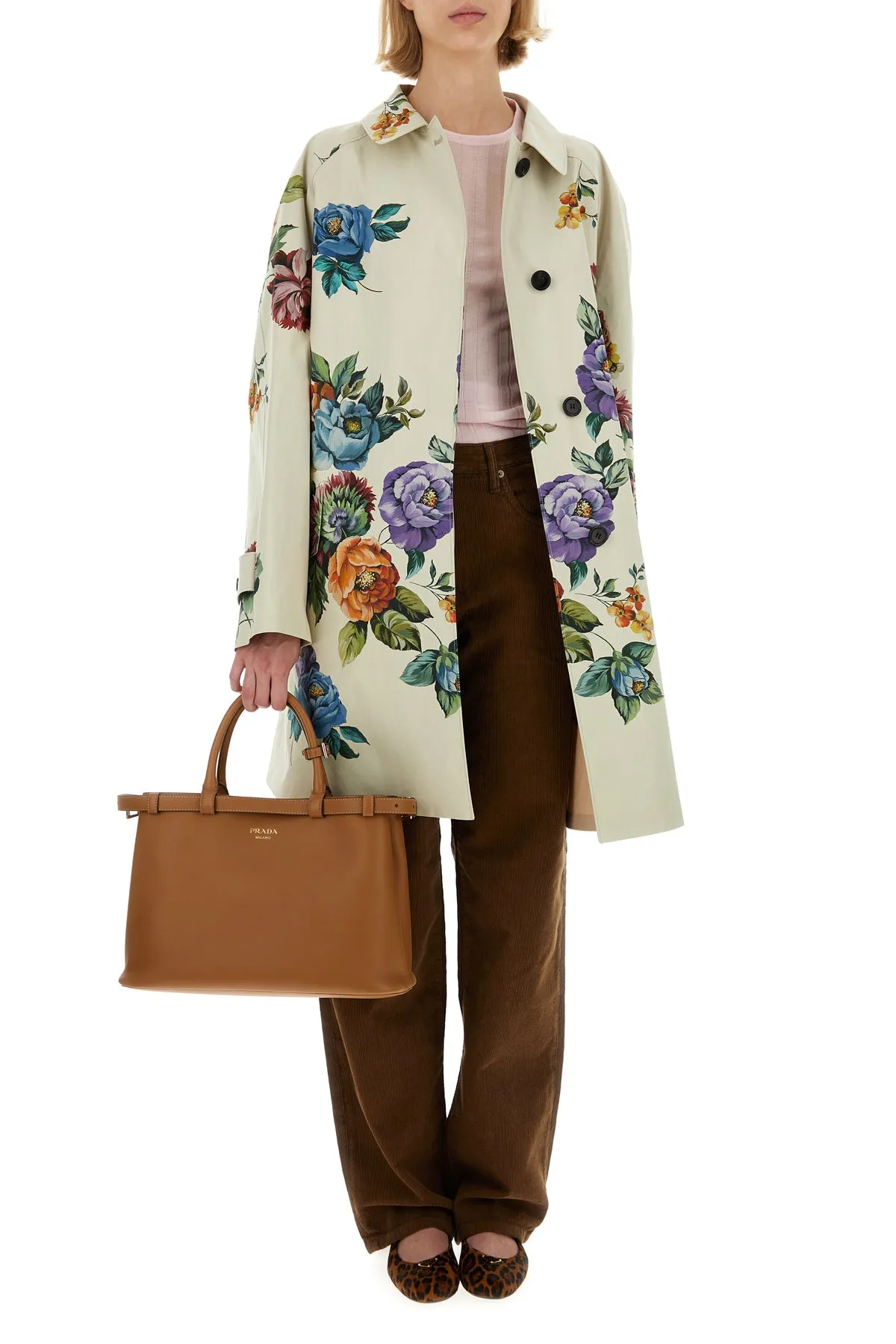 Printed cotton overcoat