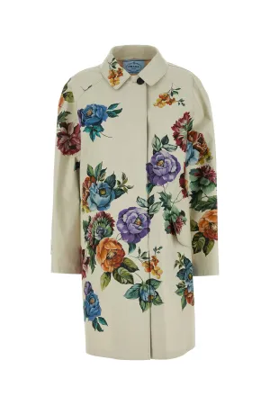 Printed cotton overcoat