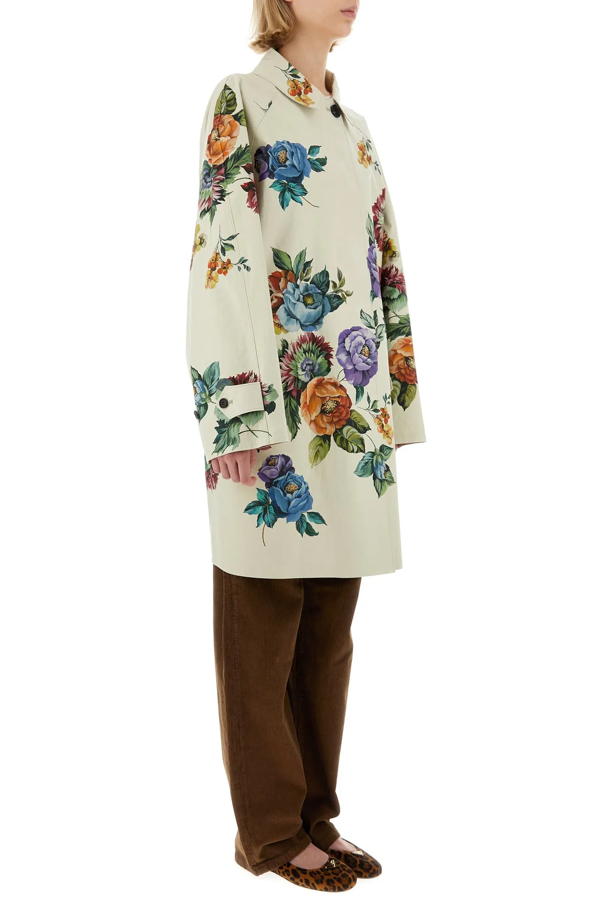 Printed cotton overcoat