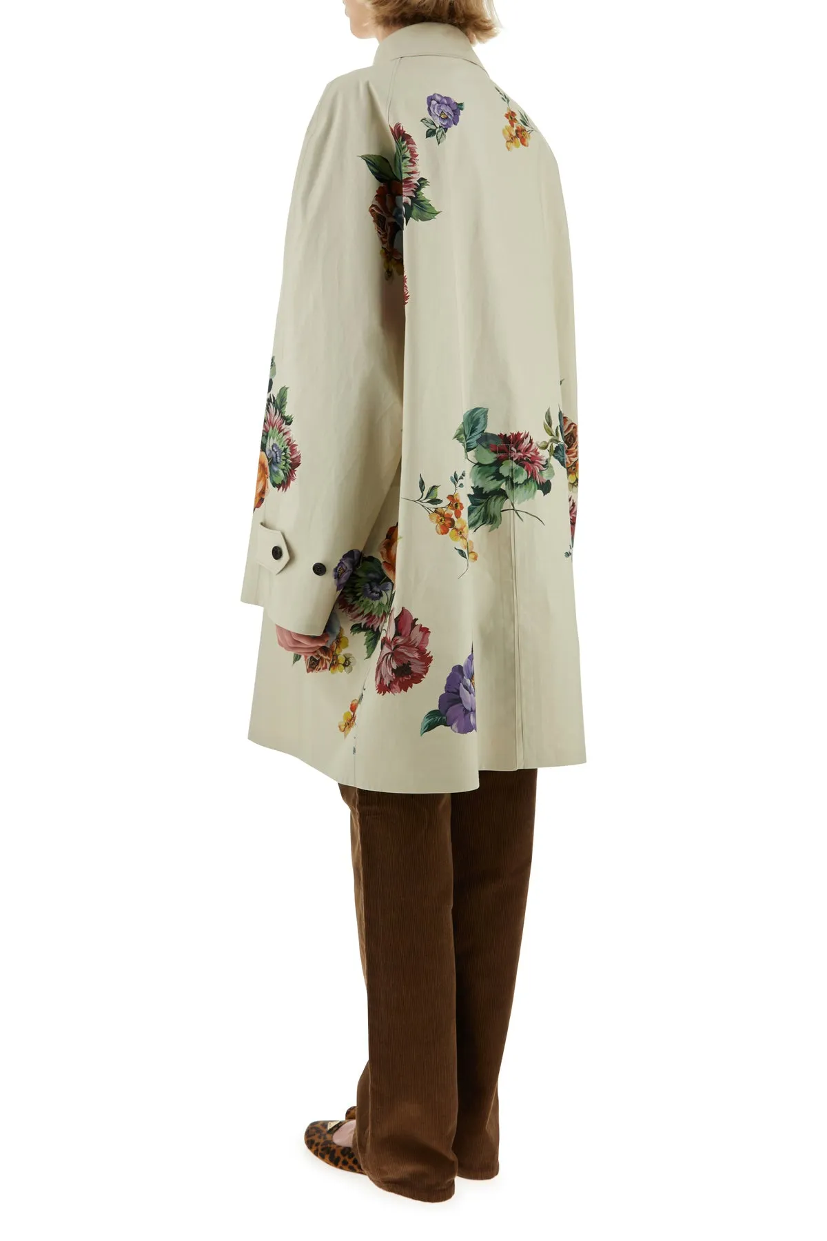 Printed cotton overcoat