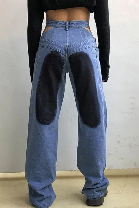 PZ401 Two Tone Denim Pants