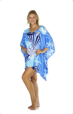 Seashell Kaftan in Blue