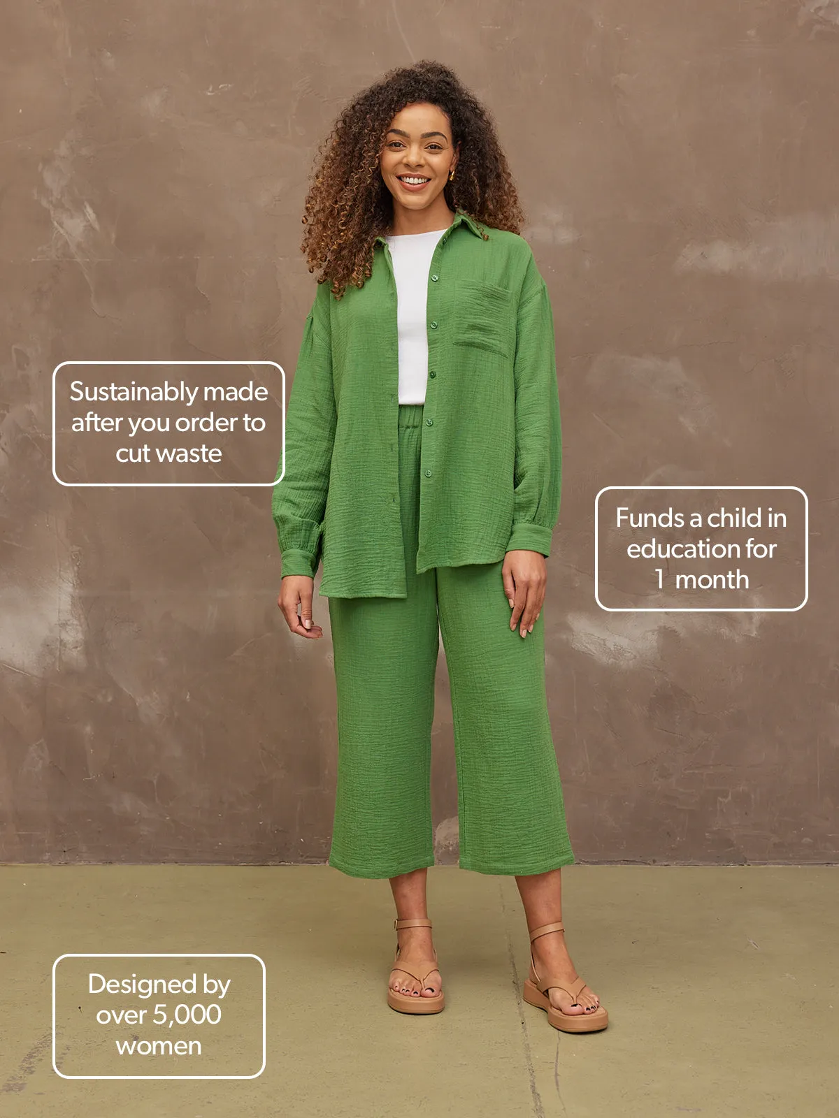 Shirt, Shorts & Culottes Bundle - Deborah, Jenny & Maisie - Green