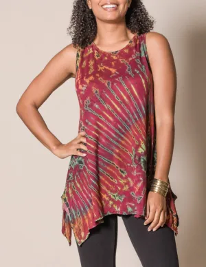 Sleeveless Tie-Dye Tunic
