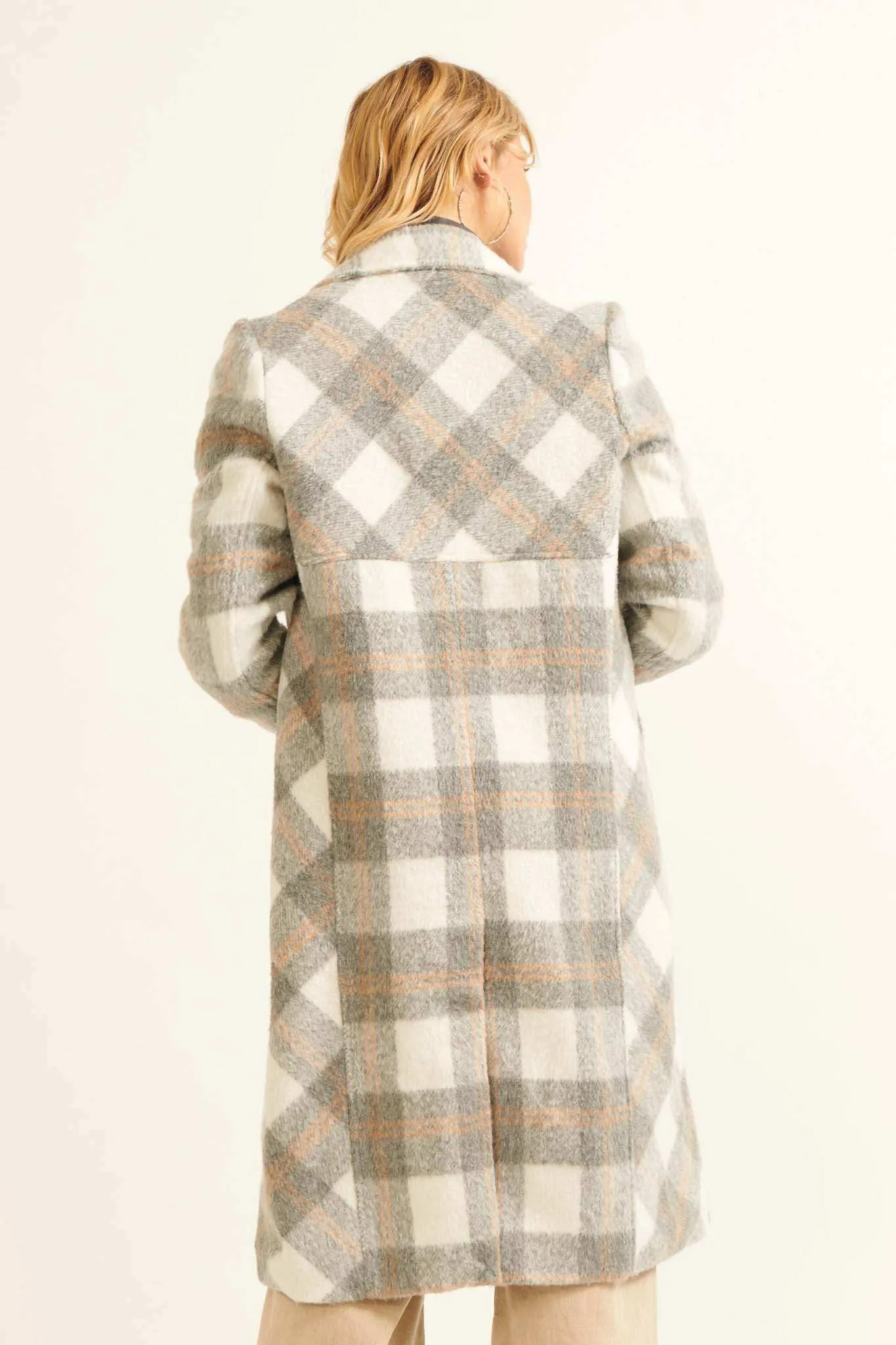 Snowy Creek Wool-Blend Plaid Overcoat