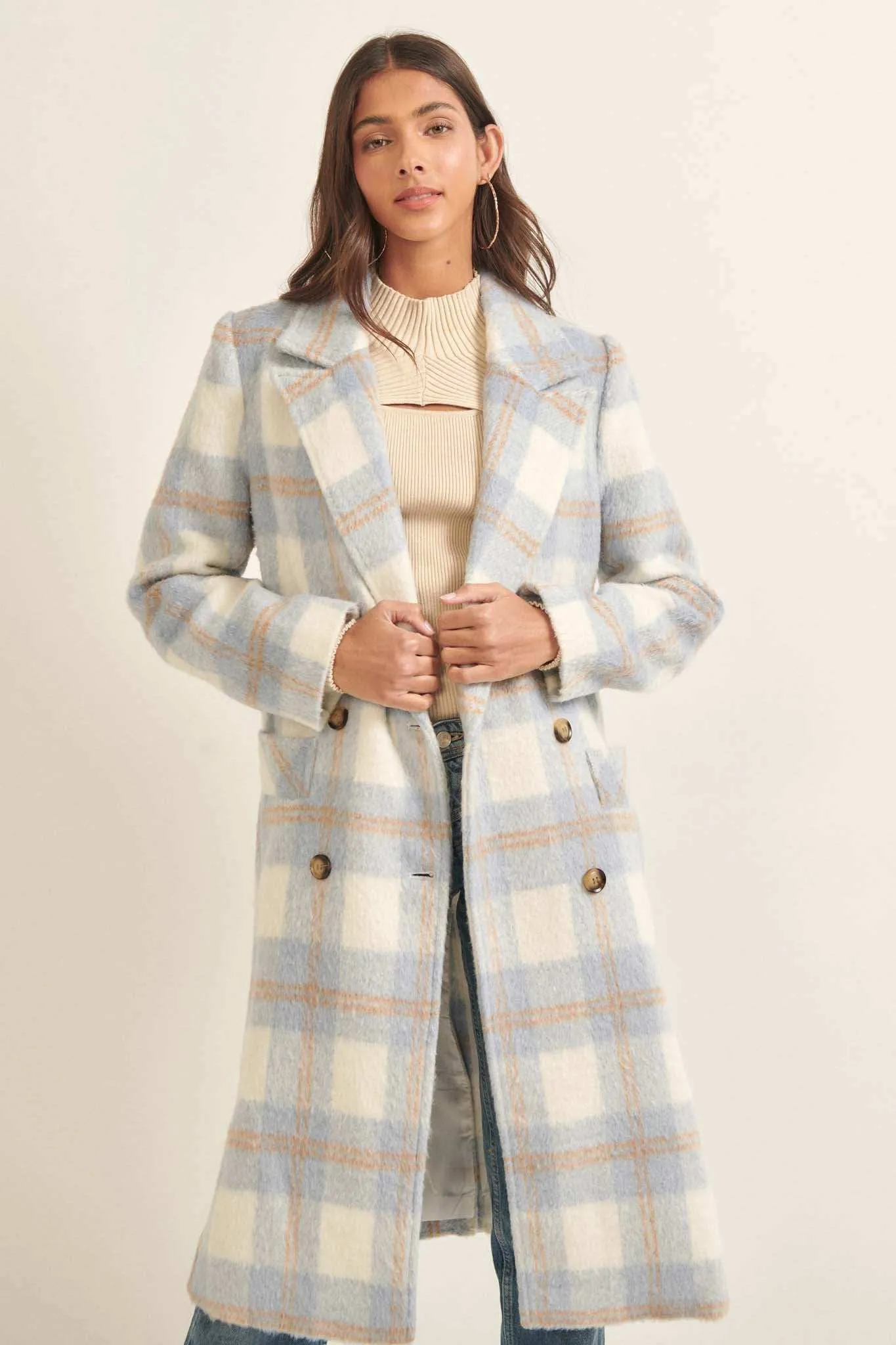 Snowy Creek Wool-Blend Plaid Overcoat