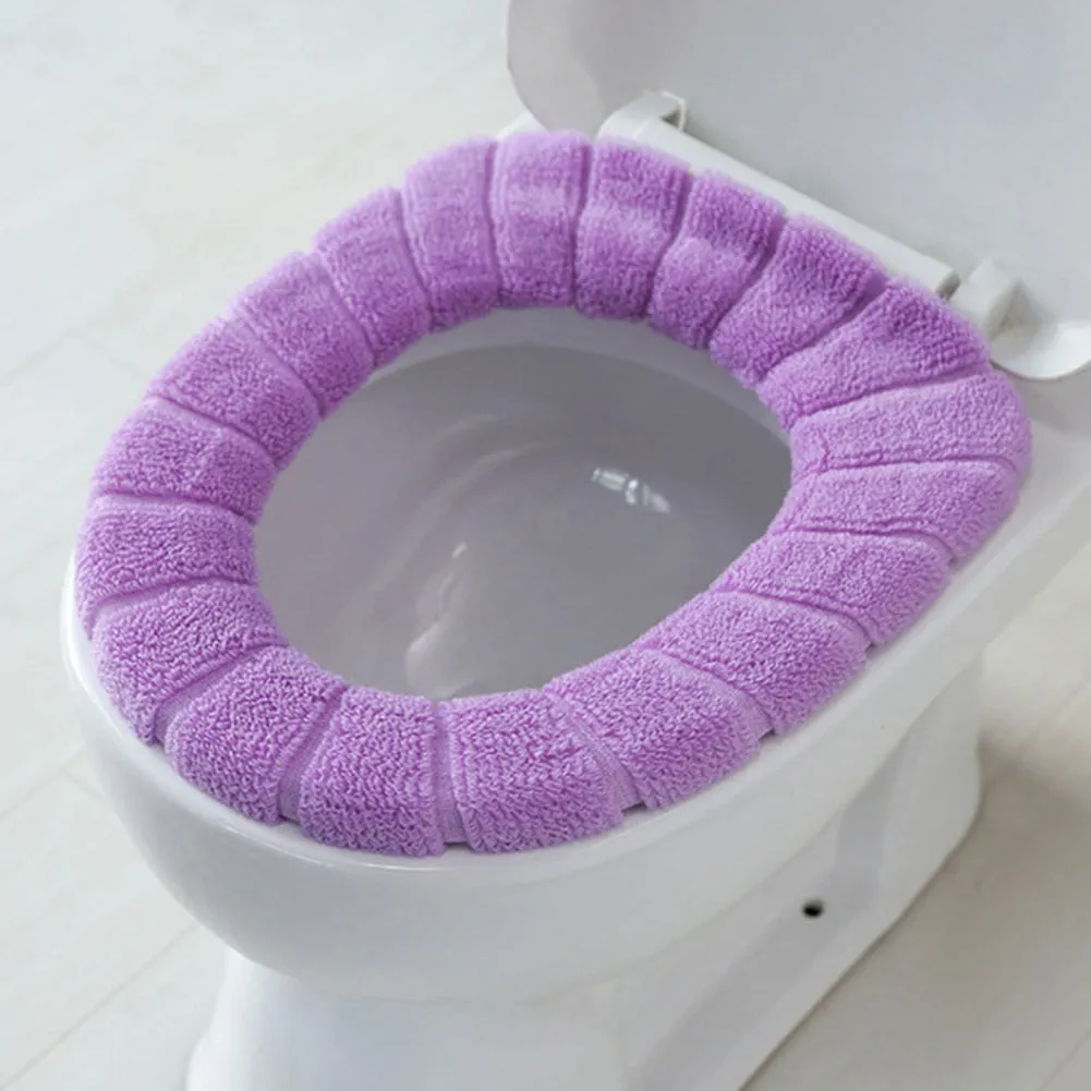 Soft Washable Toilet Seat Cover Mat Pad Cushion Easy use Warm Comfortable Toilet tool Home Bathroom Toilet Cleaning Accessories
