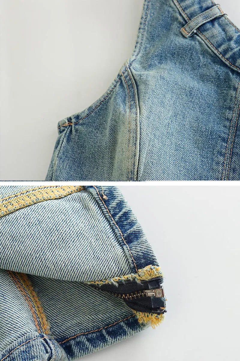 TC511 Sleeveless Denim Top