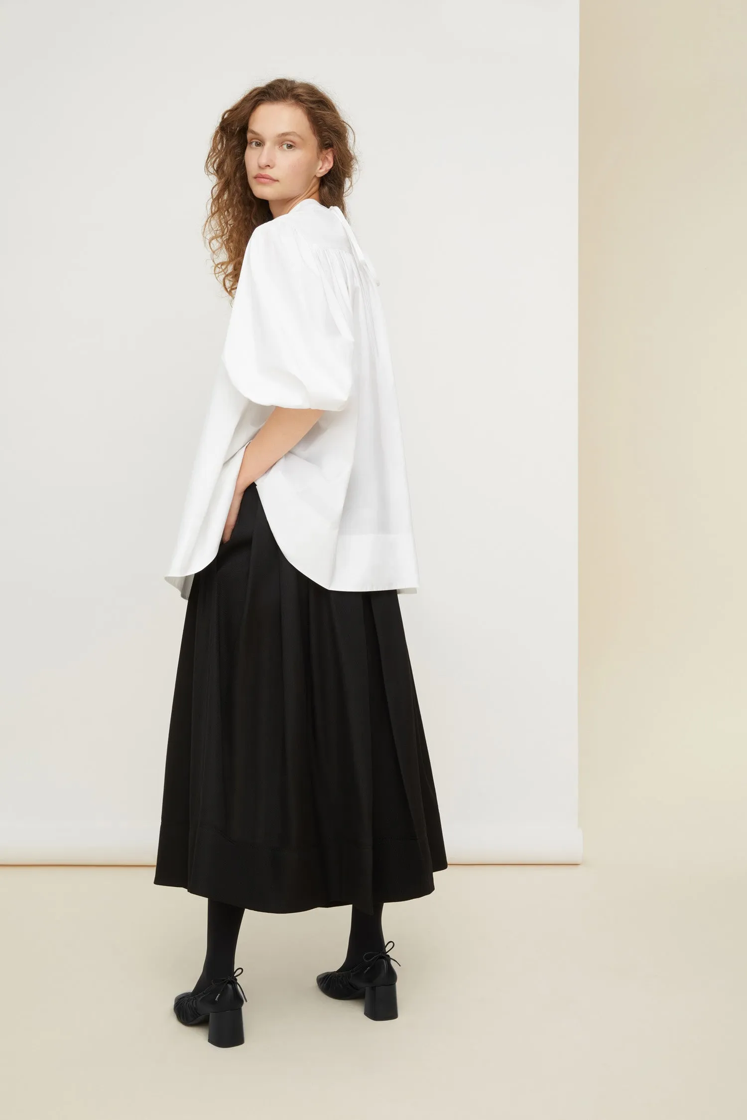 Tricotine wool culottes