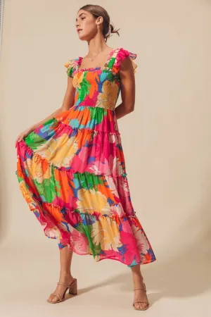 Tropical Floral Maxi Dress