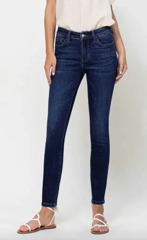 Vera - High Rise Dark Wash Skinny Jeans