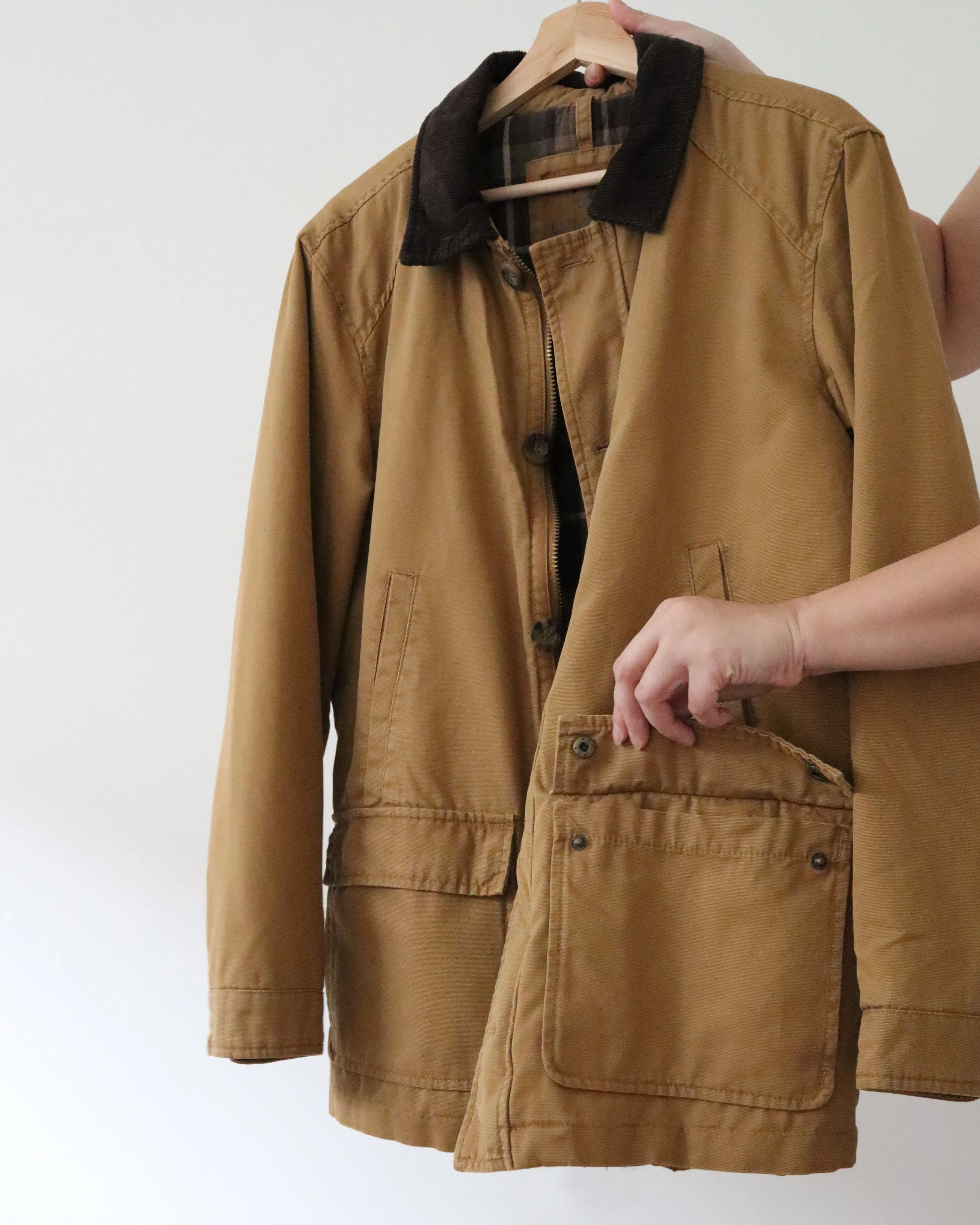 Vintage Camel Quilted Chore Coat (S)