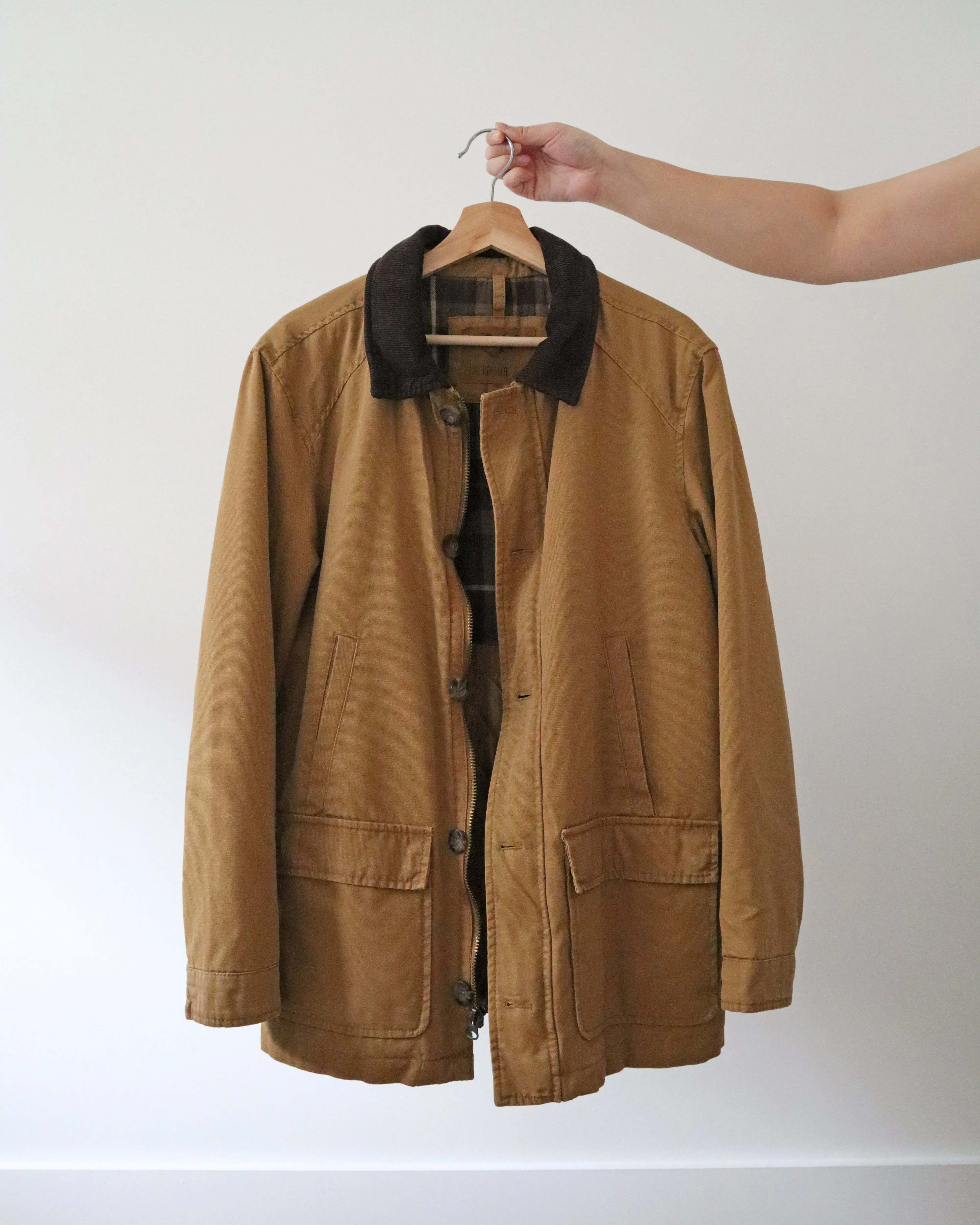 Vintage Camel Quilted Chore Coat (S)