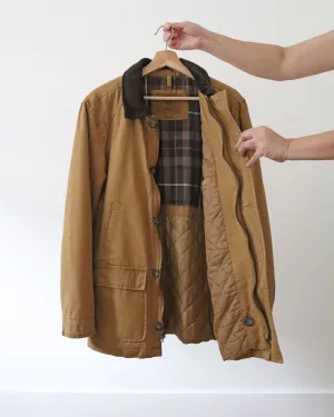 Vintage Camel Quilted Chore Coat (S)