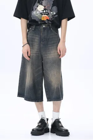 Wide-Leg Denim Culottes