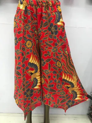 Women Pants Cultural Cotton Blend Wide Leg Elderly Mom Summer Popular Culottes