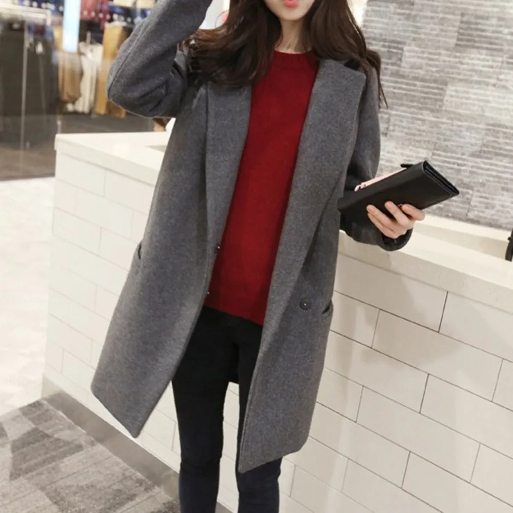 Women's Autumn Woolen Overcoat