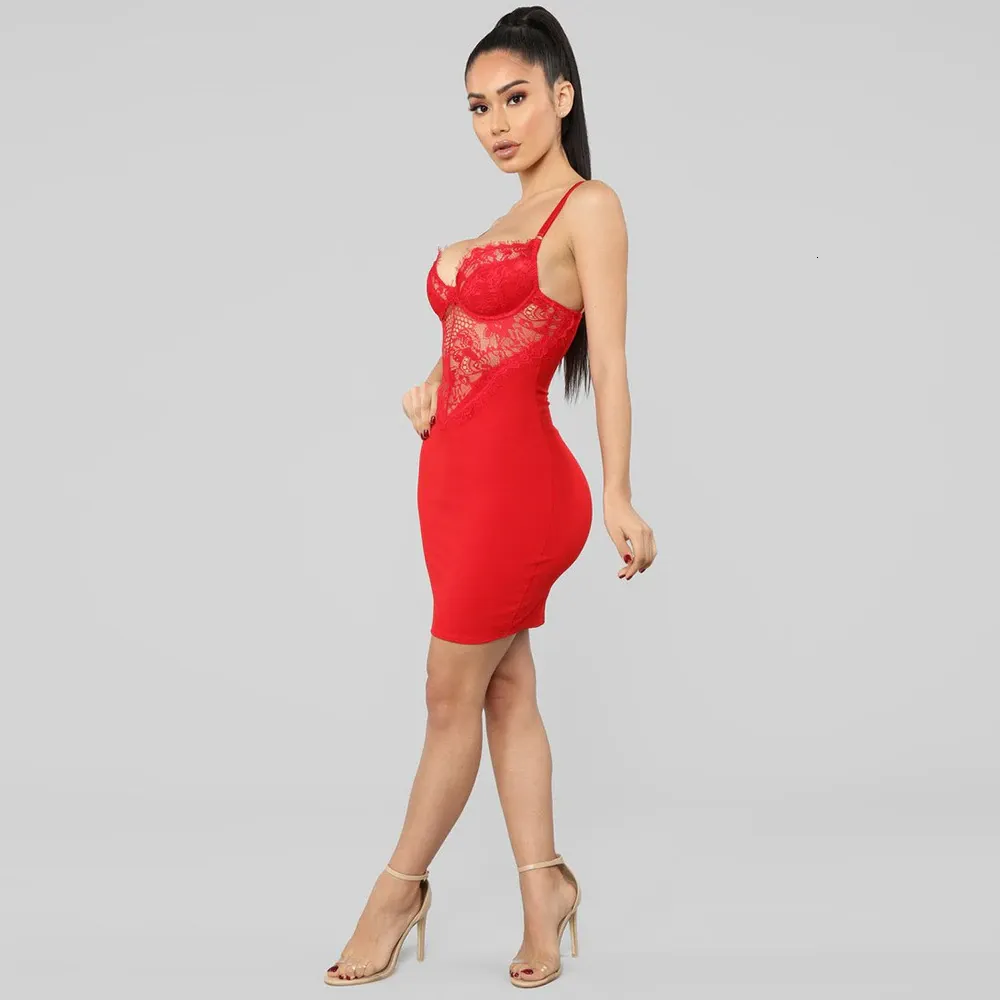 Women's Summer Casual Sheath Lace V-Neck Dress