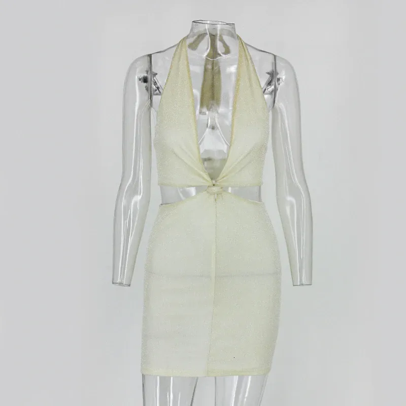 Women's Summer Mesh V-Neck Sheath Mini Dress