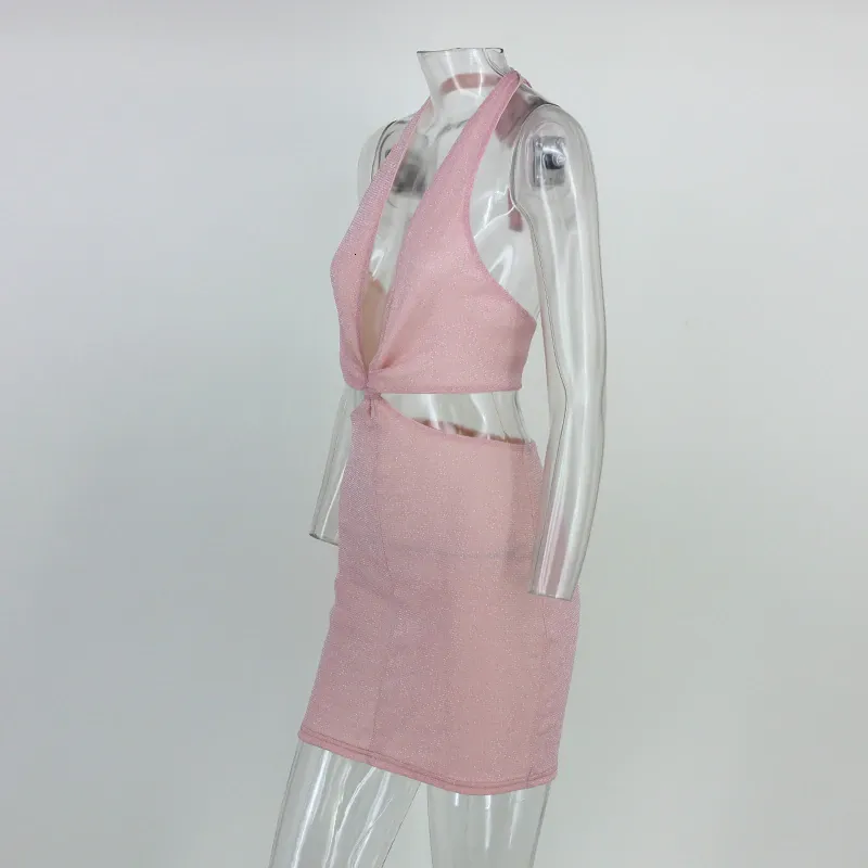 Women's Summer Mesh V-Neck Sheath Mini Dress