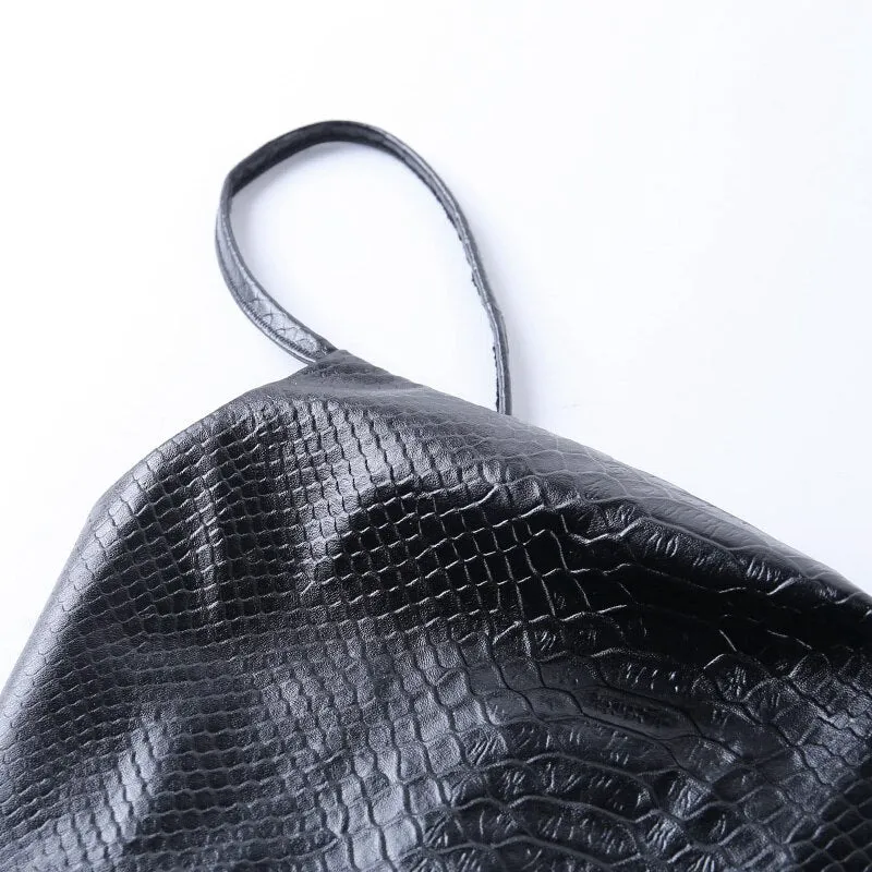 Women's Summer PU Leather Slim Dress