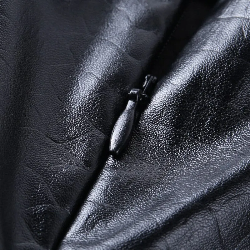 Women's Summer PU Leather Slim Dress