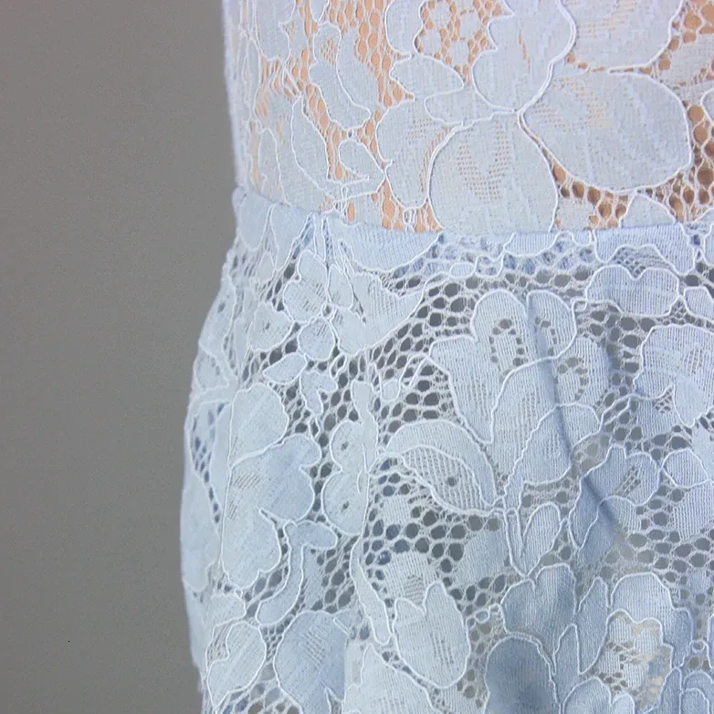 Women's Summer Sheath Backless Lace O-Neck Dress