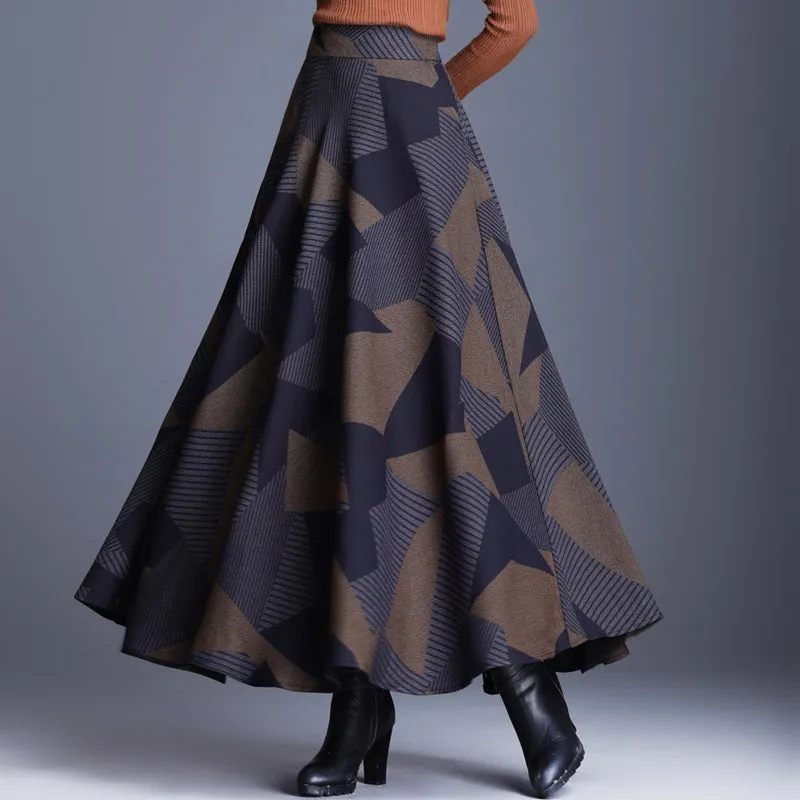 Woven Pattern Skirt Bottom