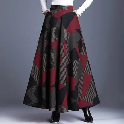 Woven Pattern Skirt Bottom